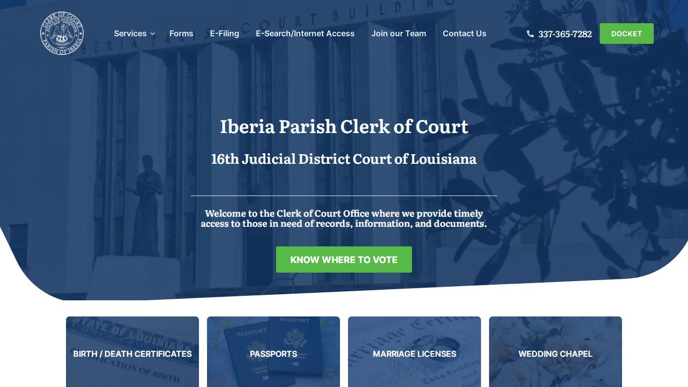 Iberia Parish Clerk Of Court - 16th Judicial District Court of Louisiana